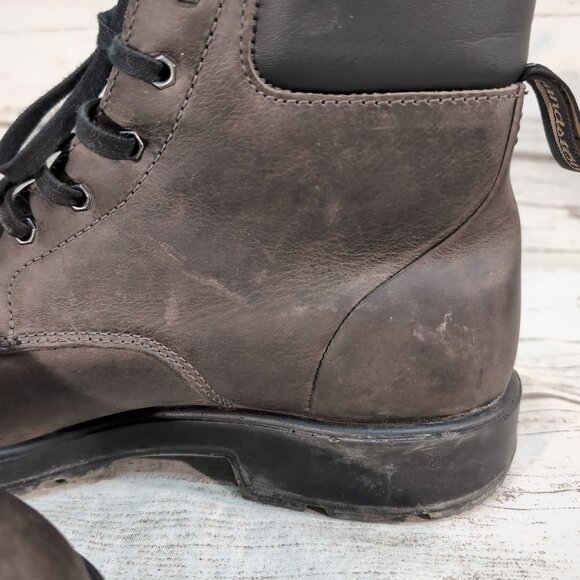 Blundstone Lace-Up Leather Boots Brown Work Casual Ankle Shoes – Men’s 8 - Picture 7 of 11